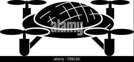 Robot drone icon, simple style Stock Vector