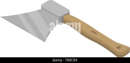Hunter axe icon, isometric style Stock Vector