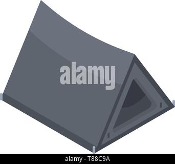 Hunter tent icon, isometric style Stock Vector