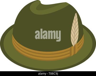 Hunter hat icon, isometric style Stock Vector