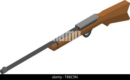 Hunter rifle icon, isometric style Stock Vector