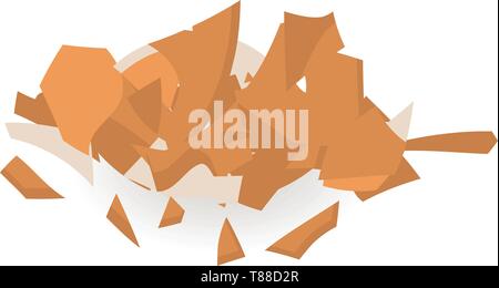 Small parts eggshell icon, isometric style Stock Vector