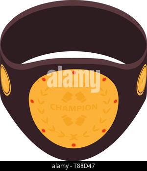 Boxing gold belt icon, isometric style Stock Vector
