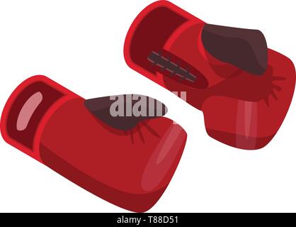 Boxing gloves icon, isometric style Stock Vector