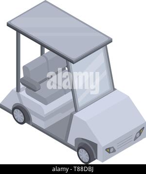 Golf car icon, isometric style Stock Vector