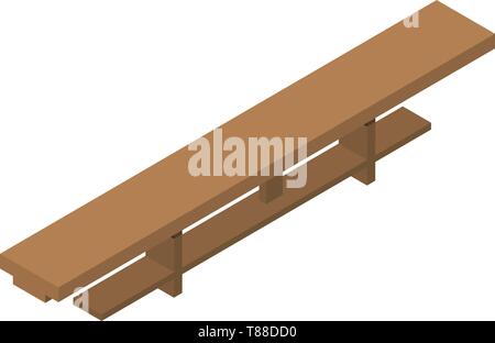 Gymnastic bar icon, isometric style Stock Vector