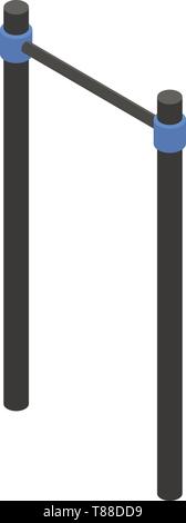 Gymnastic crossbar icon, isometric style Stock Vector