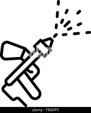 Mite spray icon, outline style Stock Vector