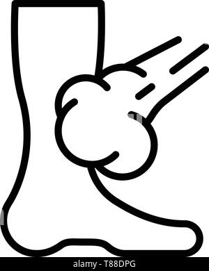 Leg mite spray icon, outline style Stock Vector