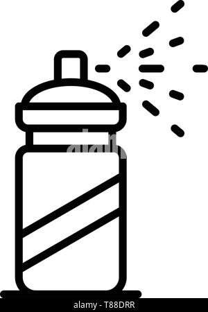 Mite spray bottle icon, outline style Stock Vector