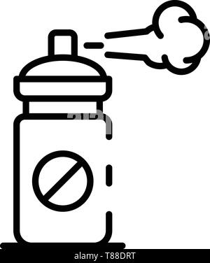 No mite spray icon, outline style Stock Vector