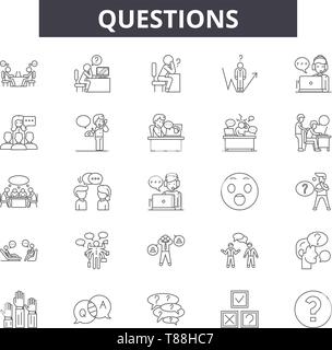 Hand drawn people asking questions Vector illustration Stock Vector ...