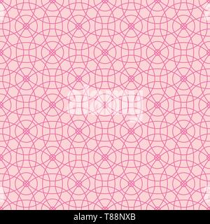 Seamless pattern of abstract pink circles on a light pink background for fabric, wallpaper, tablecloths, prints and designs. The EPS file (vector) has Stock Vector