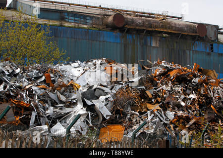 scrap metal ready for recycling Stock Photo