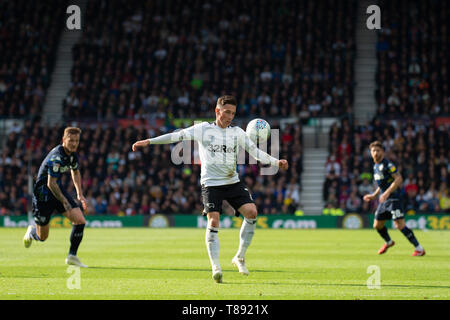 Derby, UK. 11th May, 2019. Harry Wilson of Derby County during the SkyBet Championship playoff semi final match between Derby County and Leeds United at the Pride Park, Derby on Saturday 11th May 2019. (Credit: Pat Scaasi | MI News) Editorial use only, license required for commercial use. No use in betting, games or a single club/league/player publications. Photograph may only be used for newspaper and/or magazine editorial purposes. Credit: MI News & Sport /Alamy Live News Stock Photo