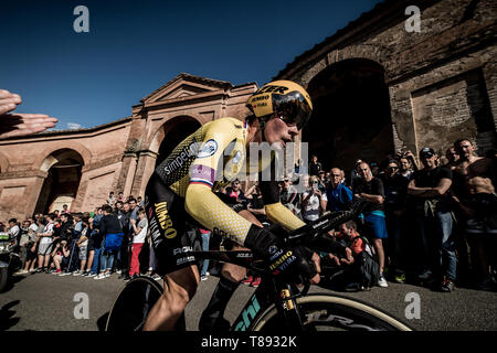 Bologna, Italy. 11th May, 2019. Giro&#xa0;D'Italia Cycling, stage 1, Bologna to San Luca; Individual Time Trial winner Primoz Roglic of Slovenia Credit: Action Plus Sports/Alamy Live News Stock Photo