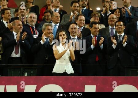 Spanish Queen Letizia during the final of the Copa de Reina 2019 at Nuevo Estadio de los Carmenes in Granada on Saturday , 11 May 2019.   Cordon Press Stock Photo