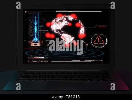 Nuclear attack, missile attack, sabotage, atomic weapons. Explosion of ...