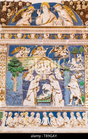 Religious ceramic altarpiece of Virgin Mary, Seville, Andalusia, Spain ...