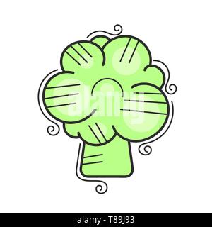 Cauliflower icon in flat style. Isolated object. Cauliflower logo. Isolated object. Vegetable from the garden. Organic food. Vector Stock Vector