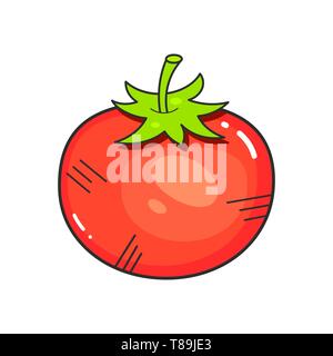 Tomato Logo Food Trade Company Flat Style. Concept Of Juice Drinks Stock Vector