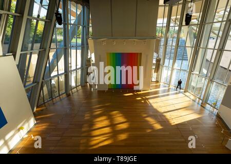 Fondation Louis Vuitton, Paris, France. Architect: Gehry Partners LLP,  2014. Bird's eye view of interior stairways with photogra Stock Photo -  Alamy