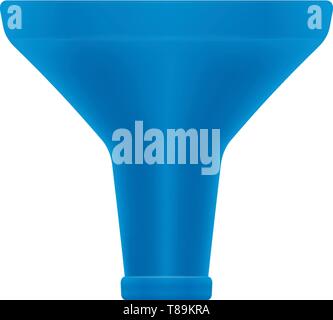 Funnel symbol on white background. Filter realistic icon. Stock Vector