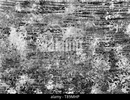 Abstract gray striped background. The texture of the stone. Grunge texture with scratches, dots and lines. Neutral pattern in black and white. Stock Photo