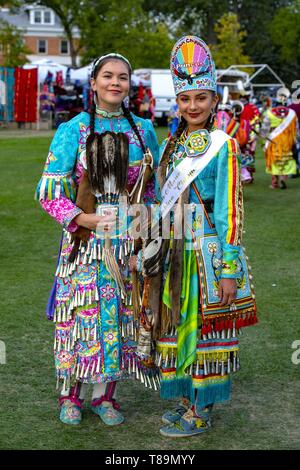 United States, North Dakota, Bismarck, annual intertribal powwow Stock Photo