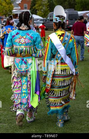 United States, North Dakota, Bismarck, annual intertribal powwow Stock Photo