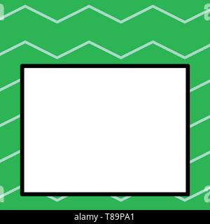 Big white blank square background inside one thick bold black outline frame Design business concept. Business ad for website and promotion banners. em Stock Vector