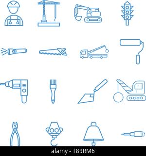 construction icon- vector sign symbol glyph style gray color icon. Stock Vector