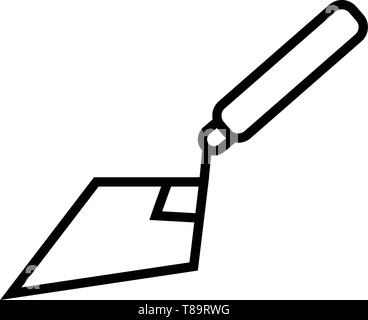 Trowel icon- vector sing symbol. Stock Vector