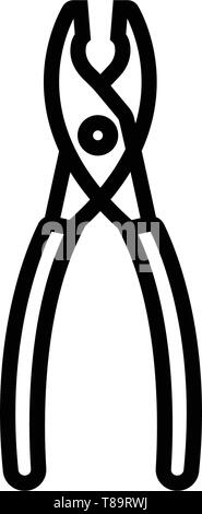 pliers icon- vector sing symbol Stock Vector