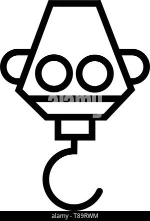 Industrial hook icon- vector sing symbol Stock Vector