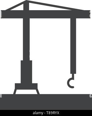 Crane machine icon- vector sign symbol Crane icon. Stock Vector