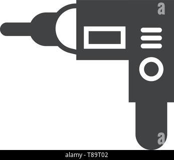 Drill machine icon- vector sing symbol. Stock Vector