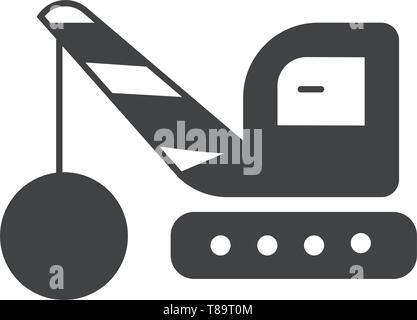 Crane machine icon- vector sign symbol Crane icon. Stock Vector