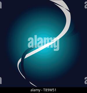 Two Intermittent Curves Waves Dividing Sun Beamed Background in Halves Design business Empty template isolated Minimalist graphic layout template for  Stock Vector