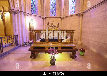 France, Nievre, the relics of Bernadette Soubirous in Nevers Stock Photo