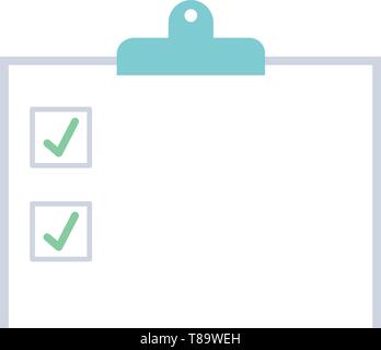 Isolated Blank Vertical Clipboard with Two Check Boxes and Green Ticks Design business Empty copy space text for Ad website promotion isolated Banner  Stock Vector