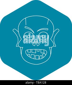 Dead icon, outline style Stock Vector