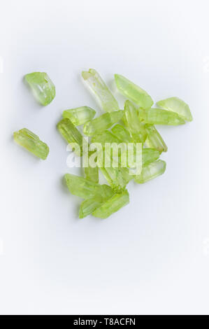 Green quartz long nuggets Stock Photo