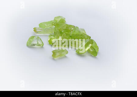 Green quartz long nuggets Stock Photo