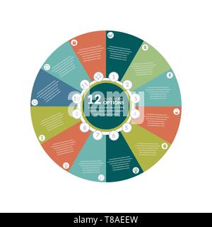 Graphs, charts, diagrams Vector circle infographic template Stock Vector