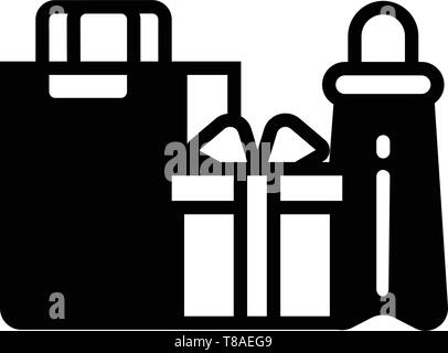 shopping bags icon- Full editable vector shopping bags icon for web or mobile. Stock Vector