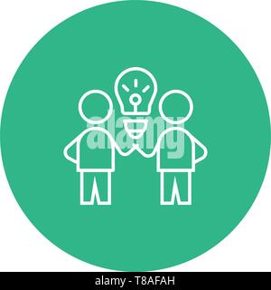 Brain Storm. Idea icon. vector sign symbol Stock Vector