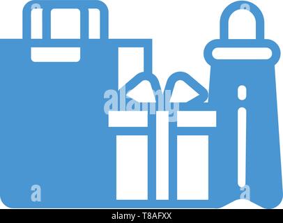 Gift box icon- vector gift box editable icon for website and mobile apps. Stock Vector