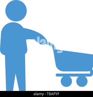 Happy shopping icon- Vector happy shopping full editable icon for website or mobile apps. Stock Vector