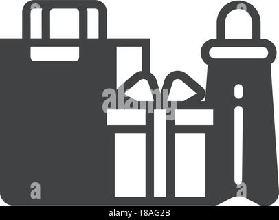 shopping bags icon- Full editable vector shopping bags icon for web or mobile. Stock Vector